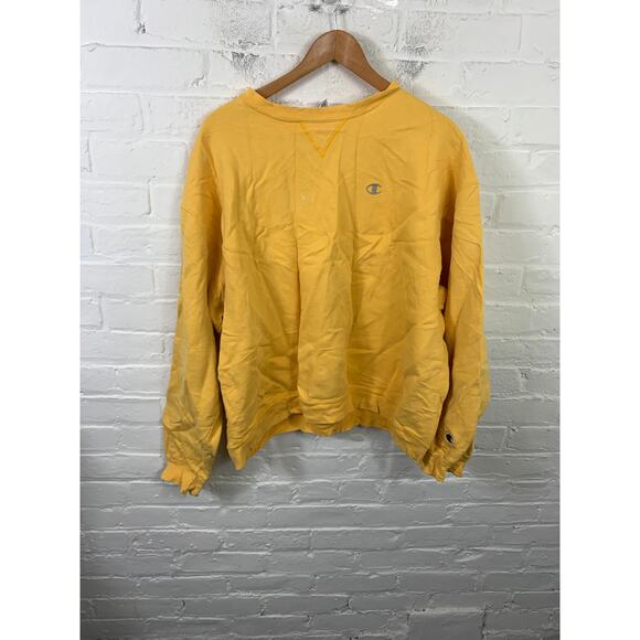 Champion Women's Crew Neck Pullover Sweater Long Sleeve Yellow Size XL - Picture 1 of 5